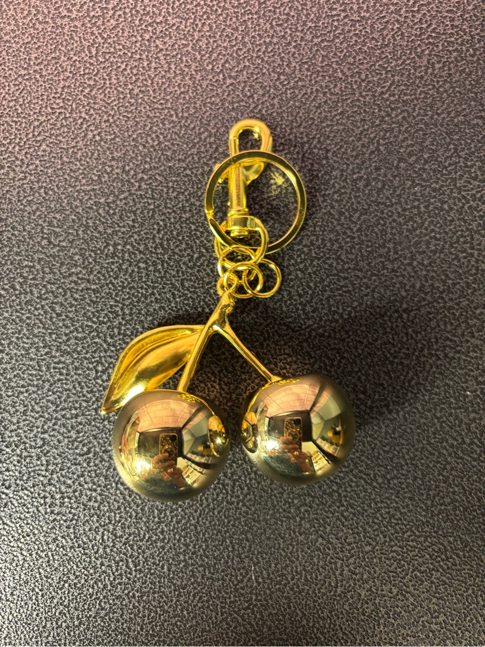 Gold Cherry Purse Charm/Keychain